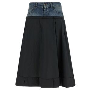 Maison Margiela Women Denim Insert Skirt